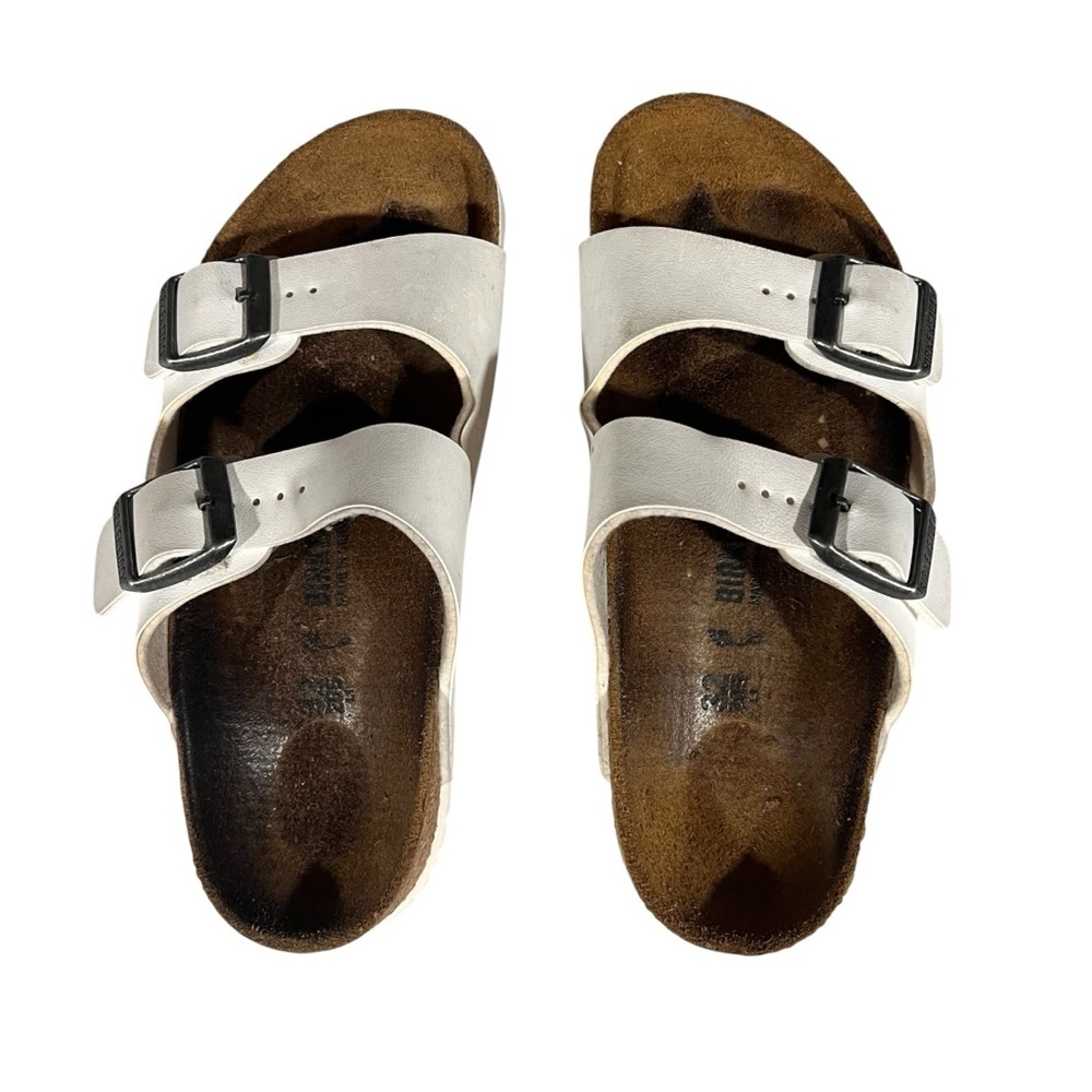 Birkenstock Kids Sandals in White and Brown Size 1